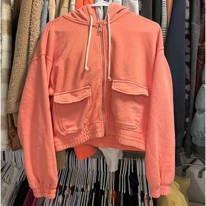 Medium Aerie cropped zip up hoodie
